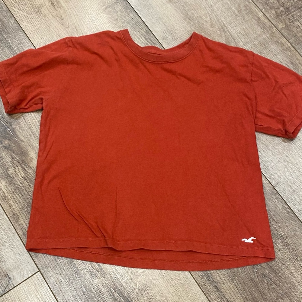 Hollister cropped rust ref Cotton Tee women’s S